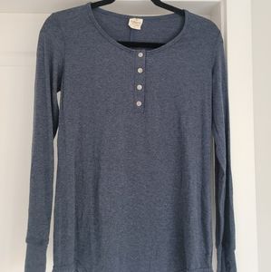 Buttercream Henley Long Sleeve